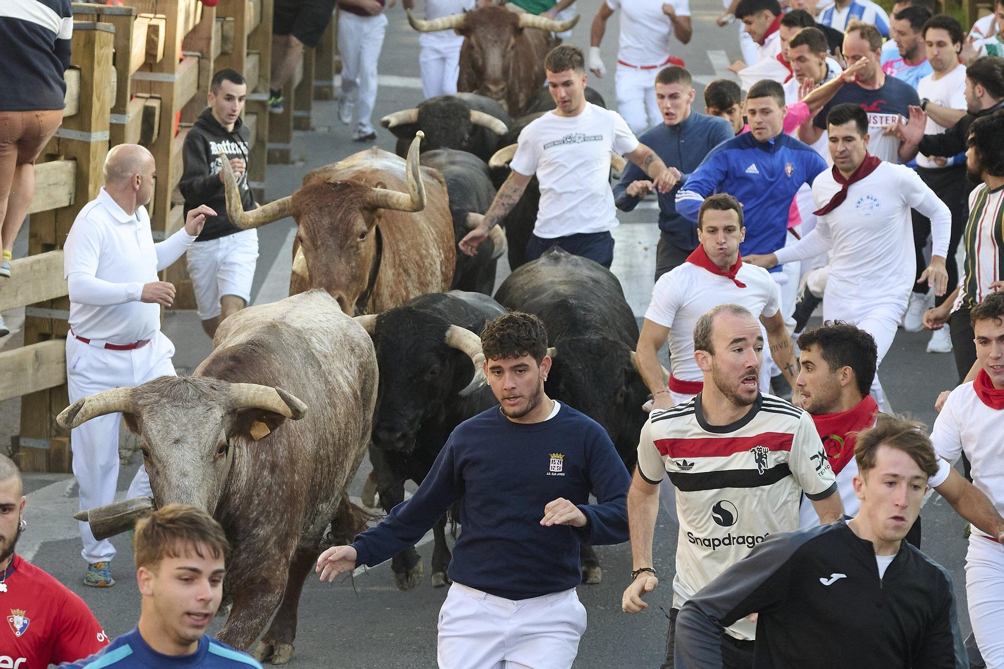Fotos del tercer encierro de las fiestas de Tudela 2025