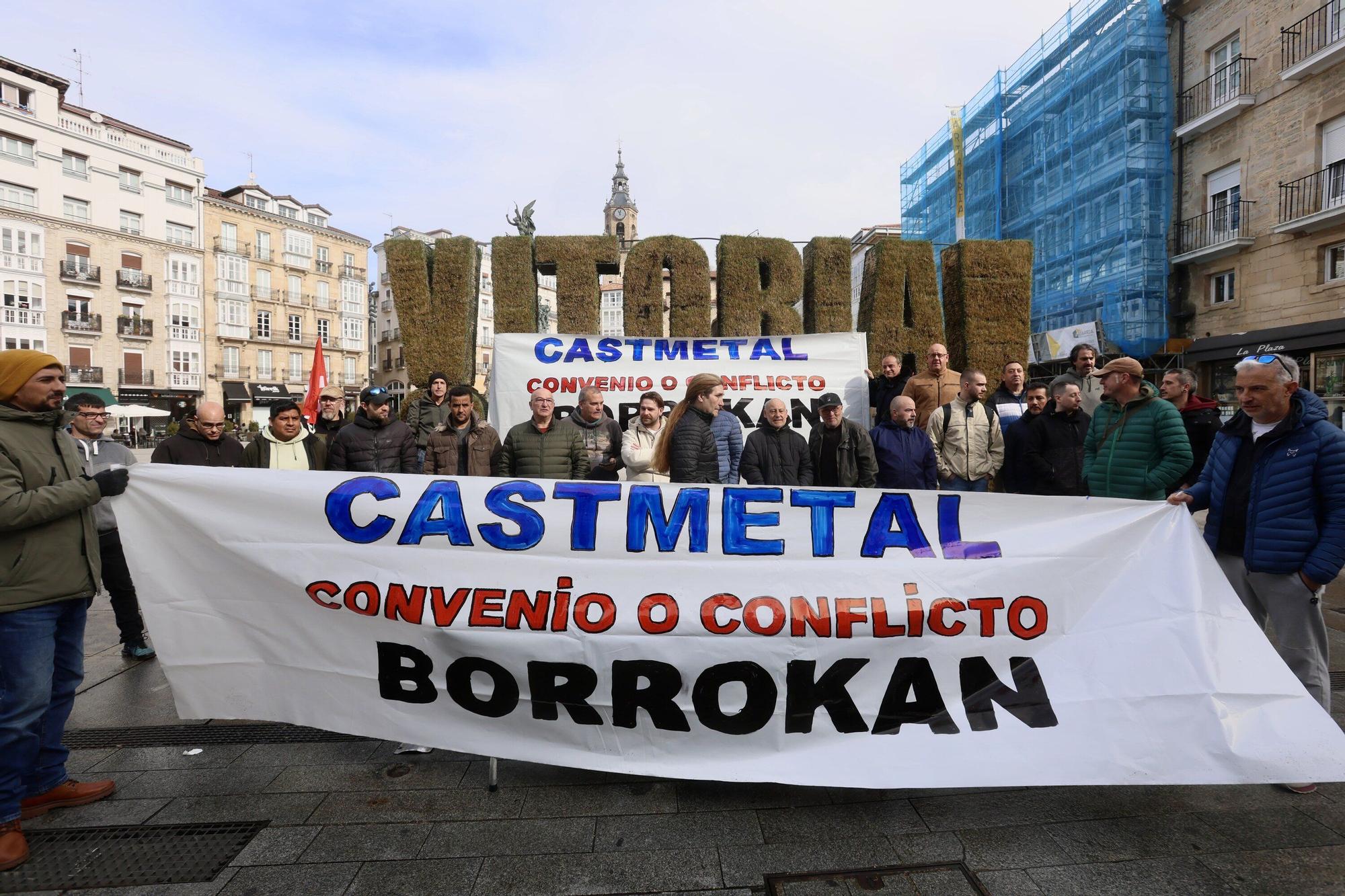 En imgenes: Trabajadores de Castmetal se manifiestan por Vitoria