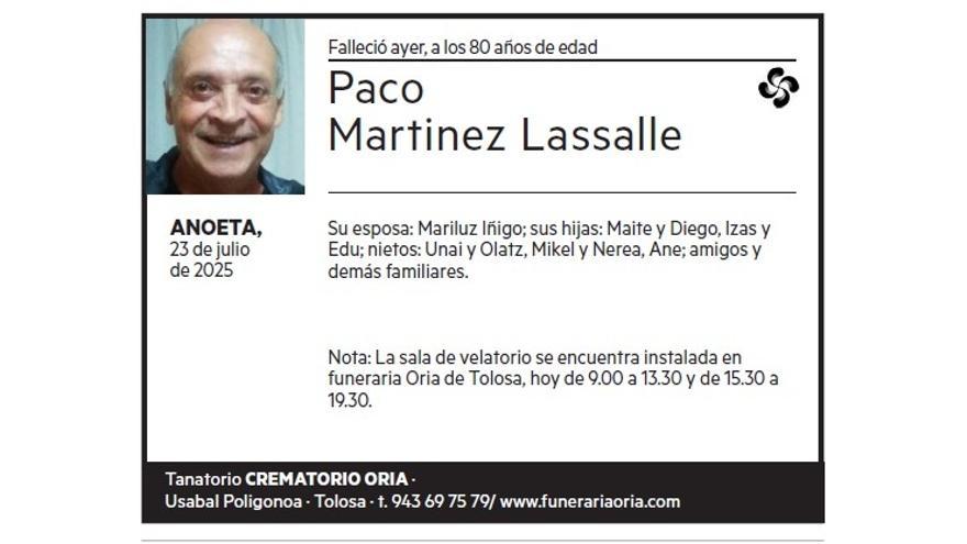 PACO MARTINEZ LASSALLE