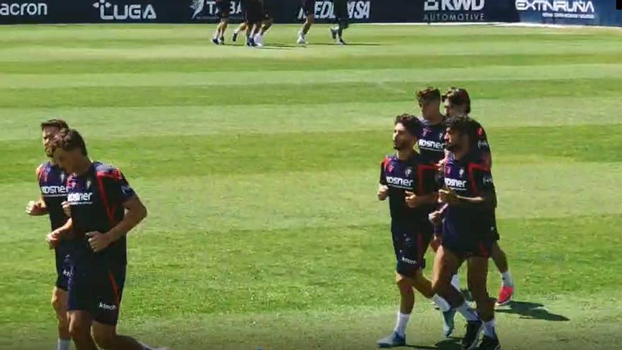 Lucas Torró y Raúl Moro se ejercitan en Tajonar