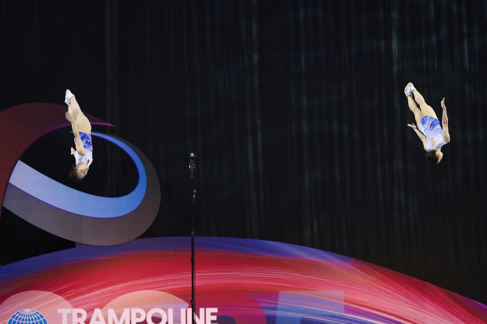 Las fotos más espectaculares del Mundial de gimnasia de trampolín en Pamplona