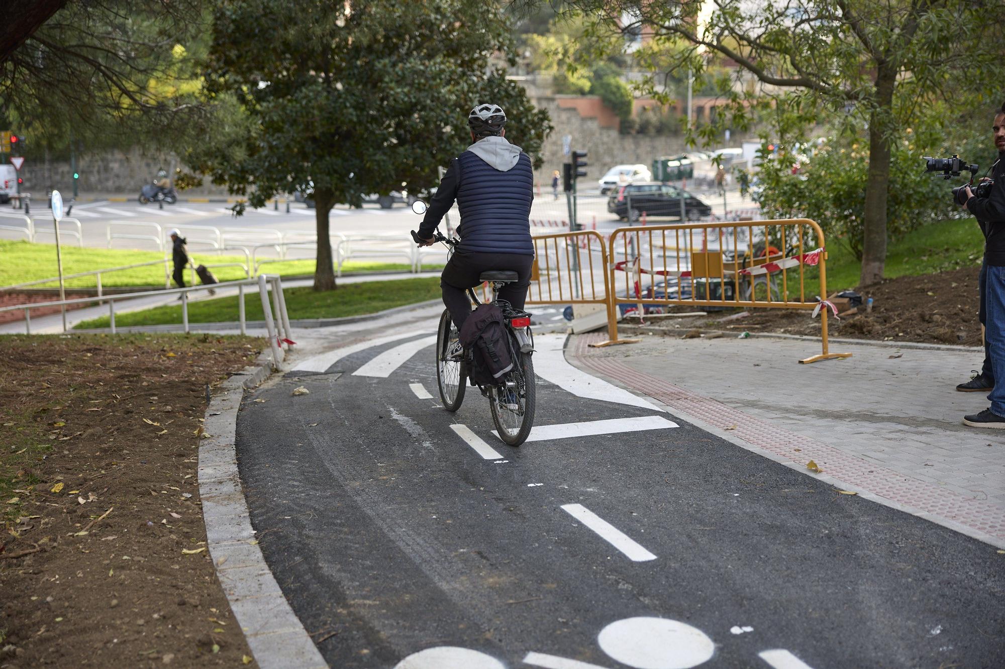 Fotos de la visita a las obras en el entorno de la plaza de los Fueros de Pamplona