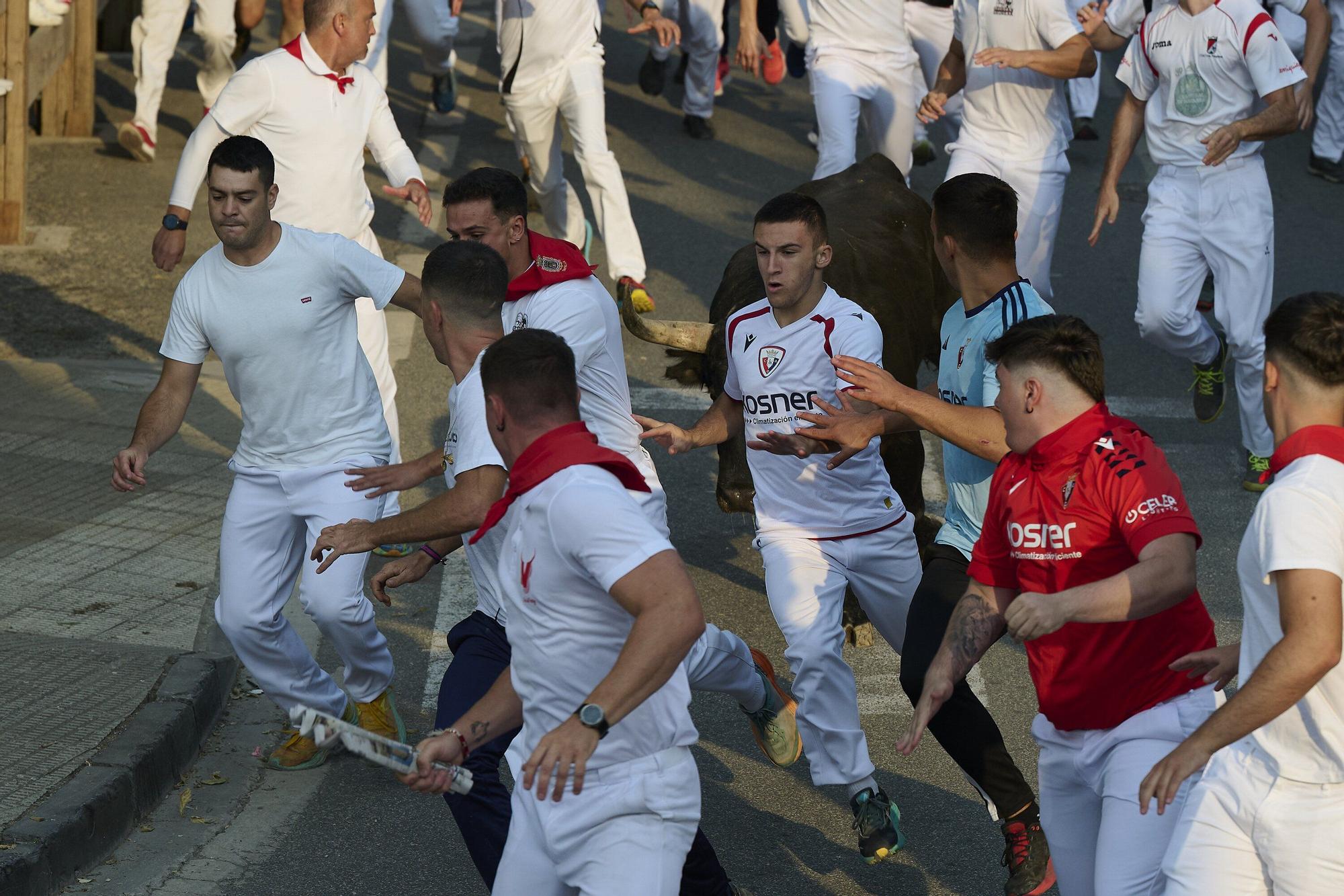 Fotos del segundo encierro de fiestas de Tafalla 2025