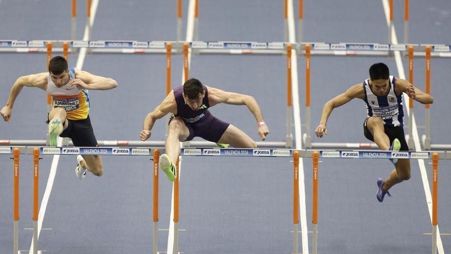 Asier Martínez logra la plata en los 60 metros vallas del Campeonato de España
