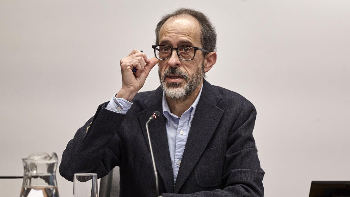 El ingeniero de minas Javier Ruiz, durante su comparecencia.