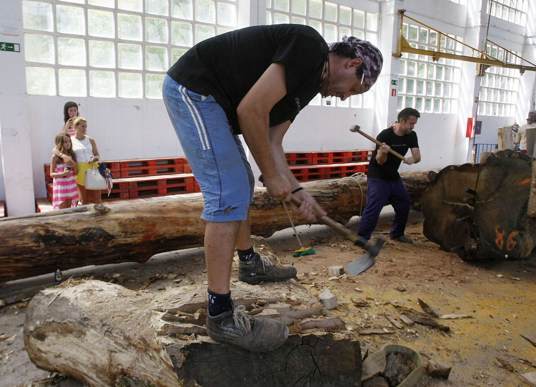 2014-7-17. Apertura al público del astillero Albaola durante la construcción de la réplica de la Nao San Juan, ballenero vasco hundido en Canadá en 1565.