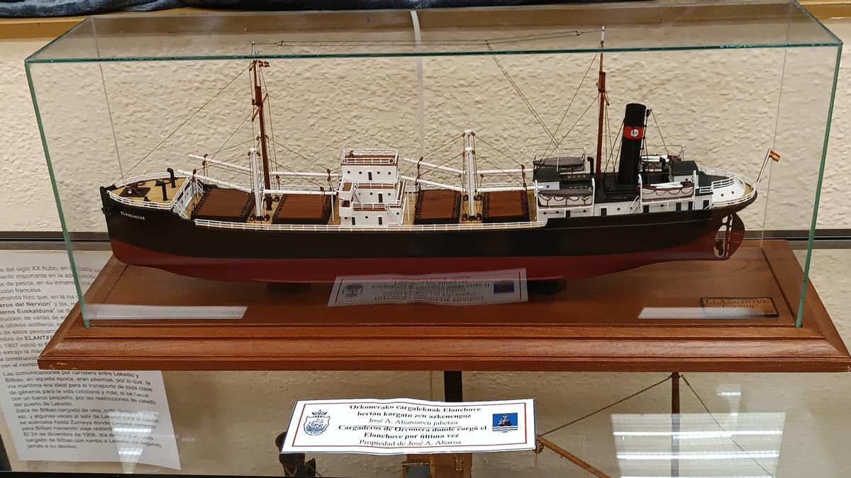 Maqueta del ‘Vapor Elanchove’.