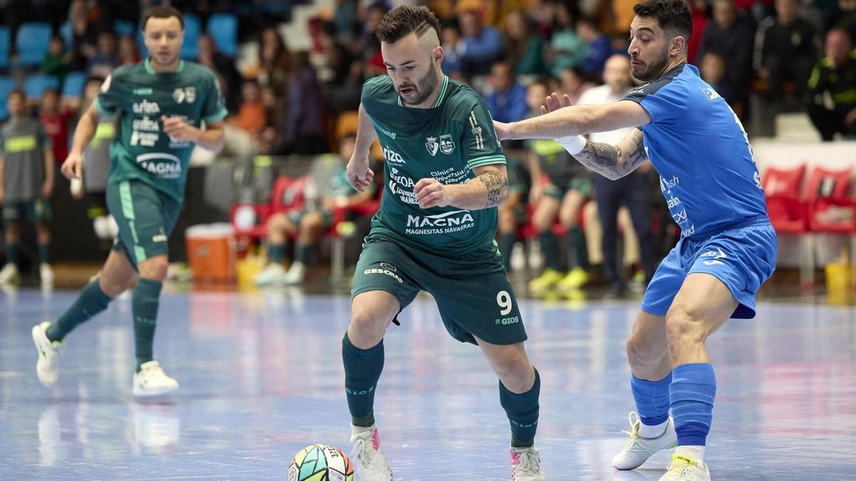 Dani Saldise, en el partido del Xota ante el Alzira en Anaitasuna.