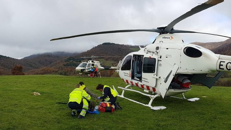 Rescatado un montañero con una lesión en el pie en el monte Txurrumurru en Lesaka