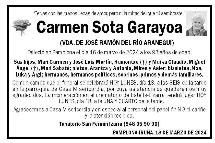 Carmen Sota Garayoa