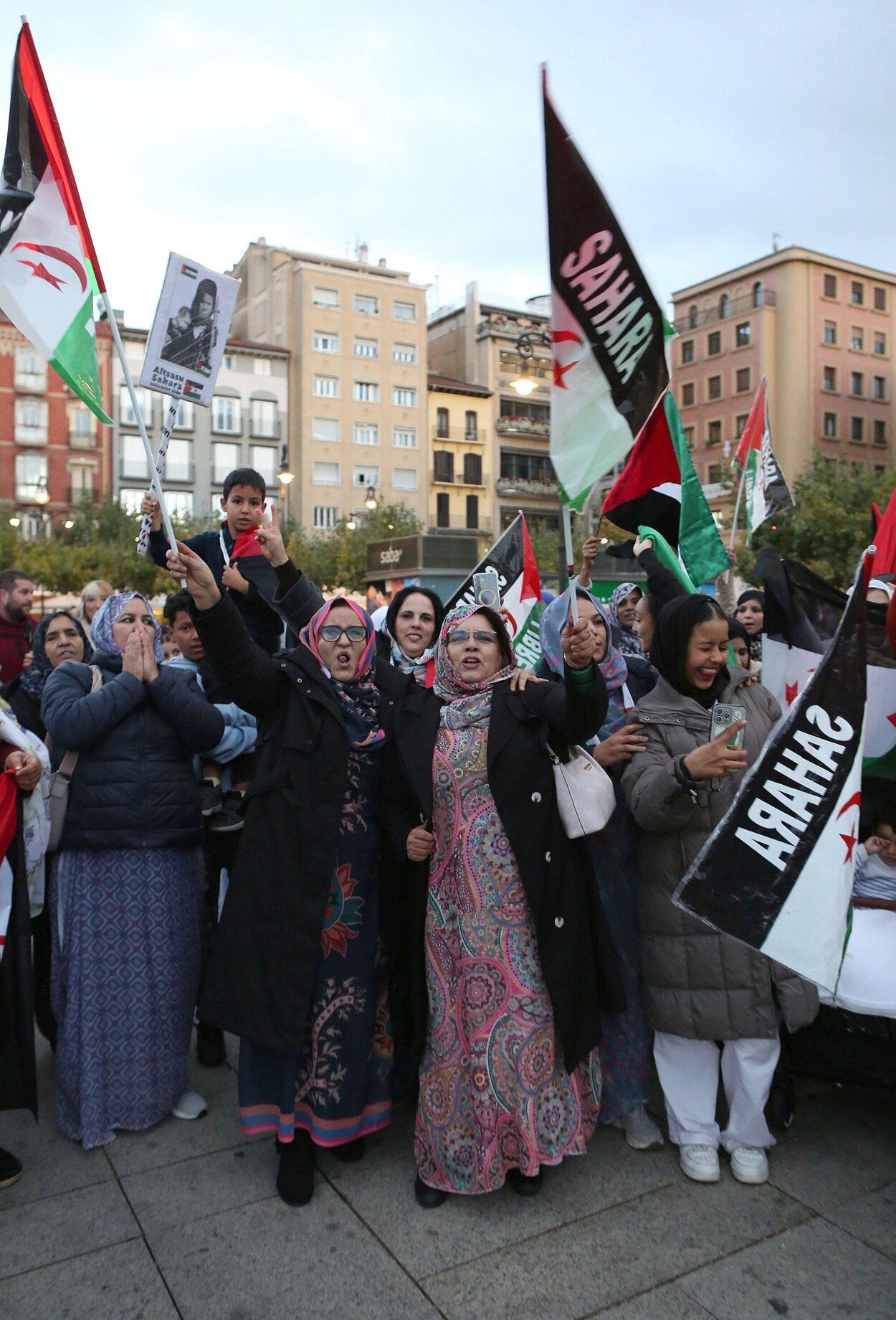 Imágenes de sobre la concentración en apoyo al pueblo saharaui