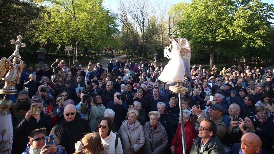 EN FOTOS: Llegada del Ángel de Aralar a Pamplona