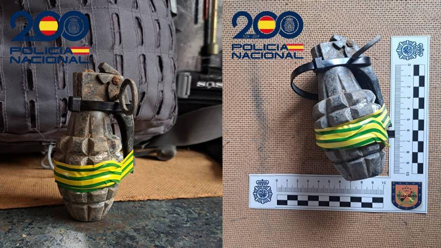 Una granada ornamental causa alarma y conlleva un despliegue