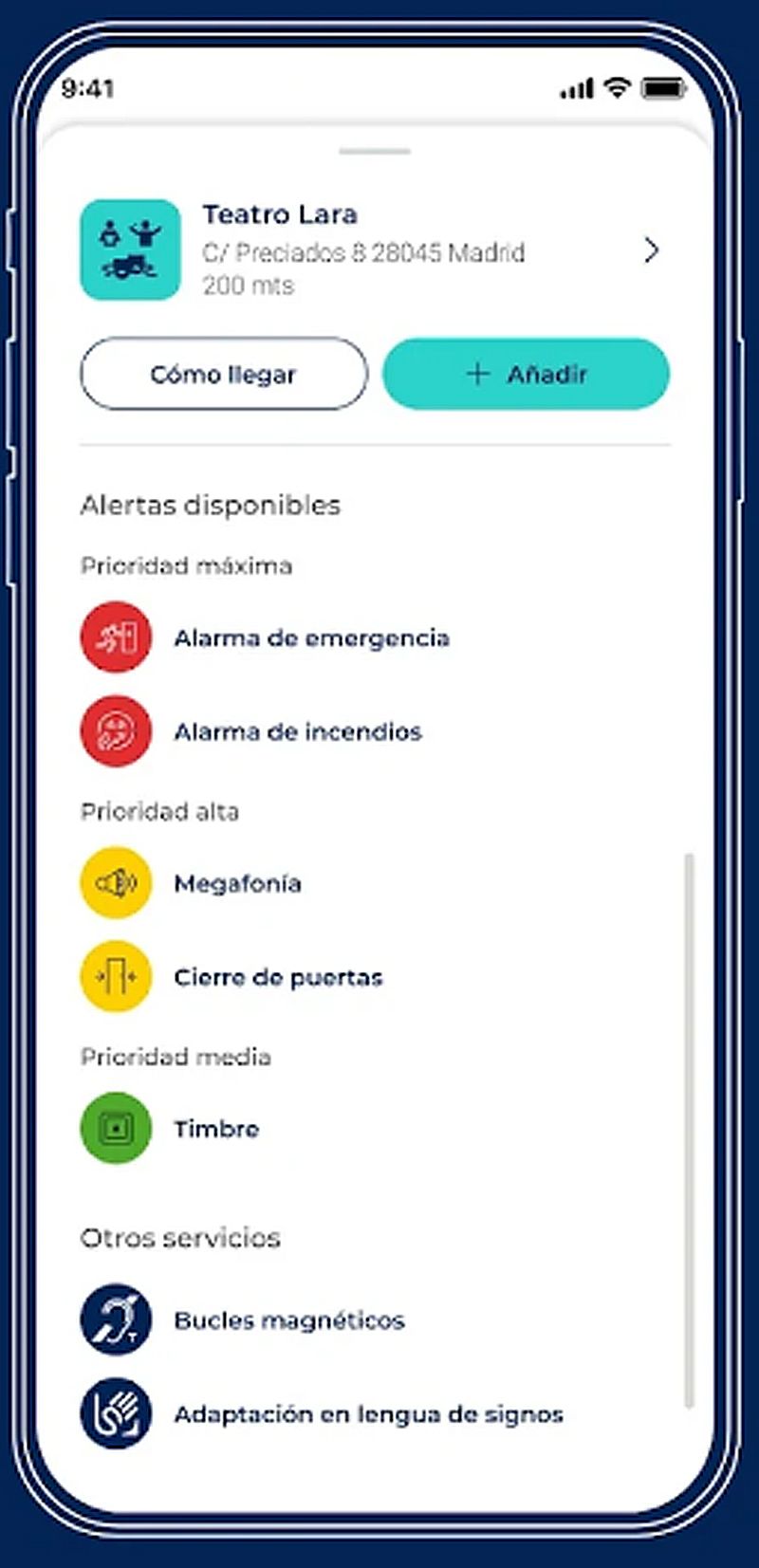 La app Visualfy, que convierte el sonido en alertas visuales.