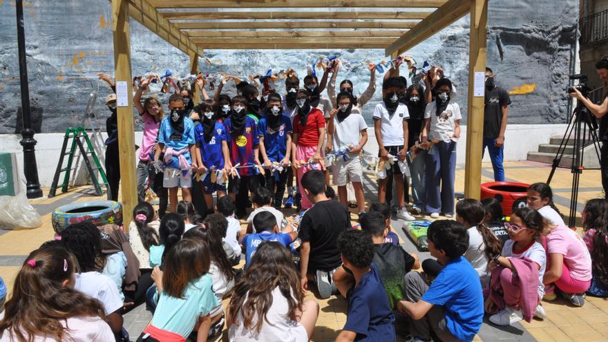 Alumnado de Larraga crea un refugio climático