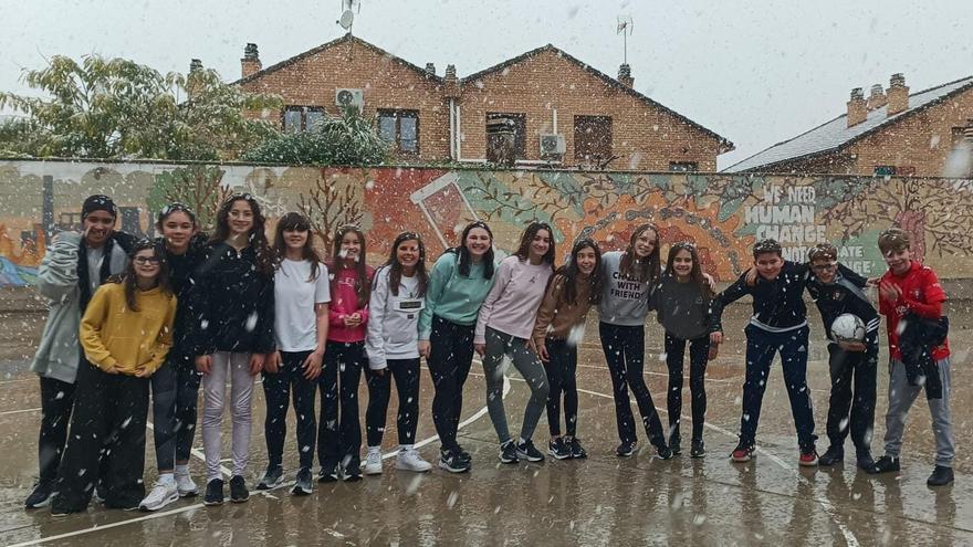 Un mural que reivindica la acción climática en el IES Alhama de Corella