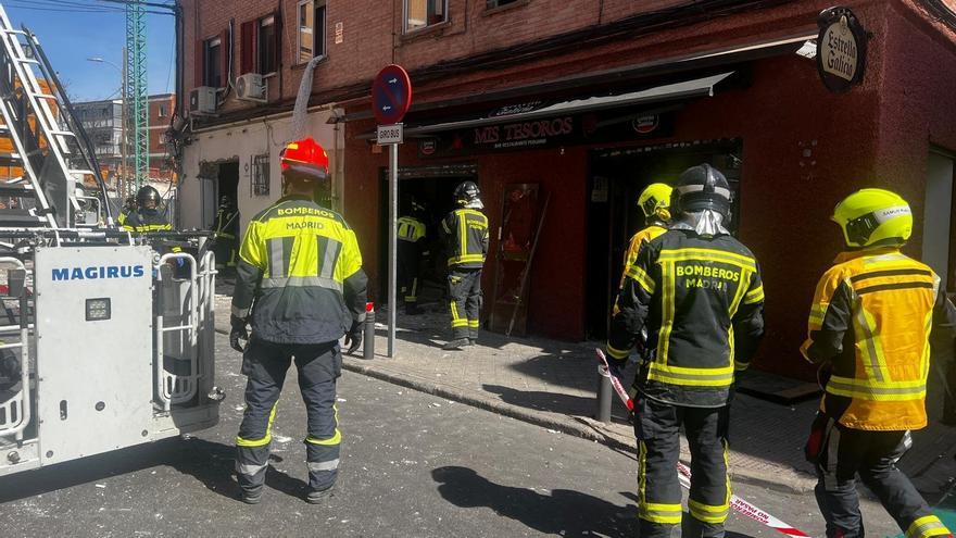 Una veintena de heridos a causa de una explosión en un bar de Puente de Vallecas
