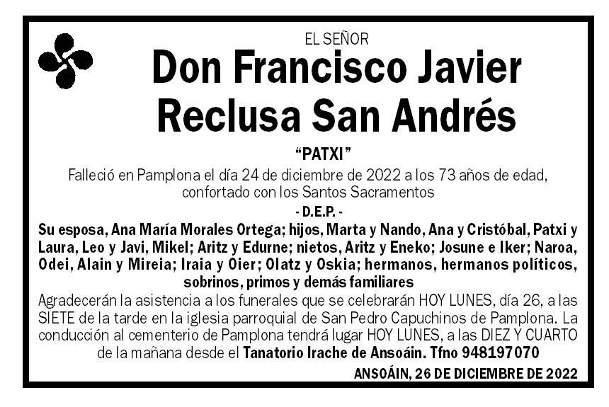 Francisco Javier Reclusa San Andrés
