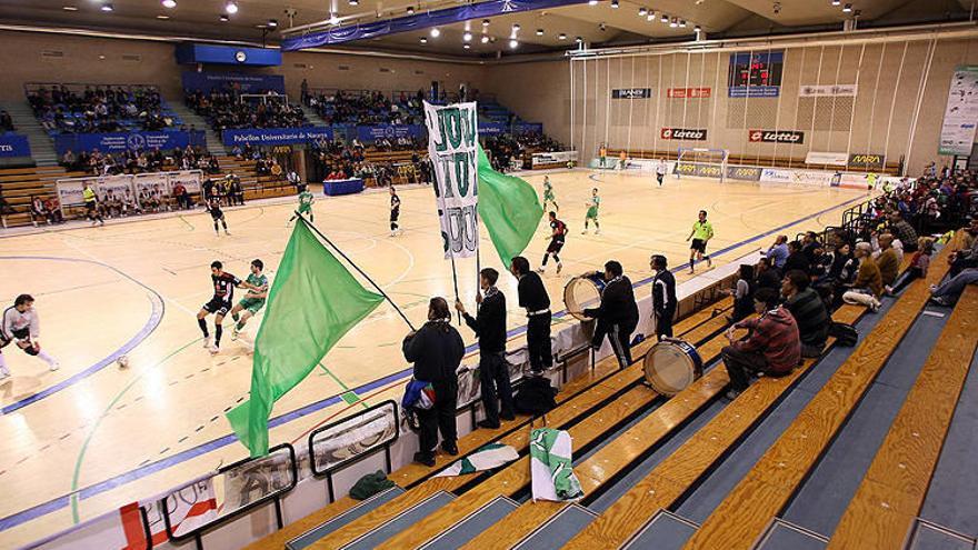 Vista del Pabellón Universitario durante el partido de anoche del MRA Navarra. Vista del Pabellón Universitario durante el partido de anoche del MRA Navarra.