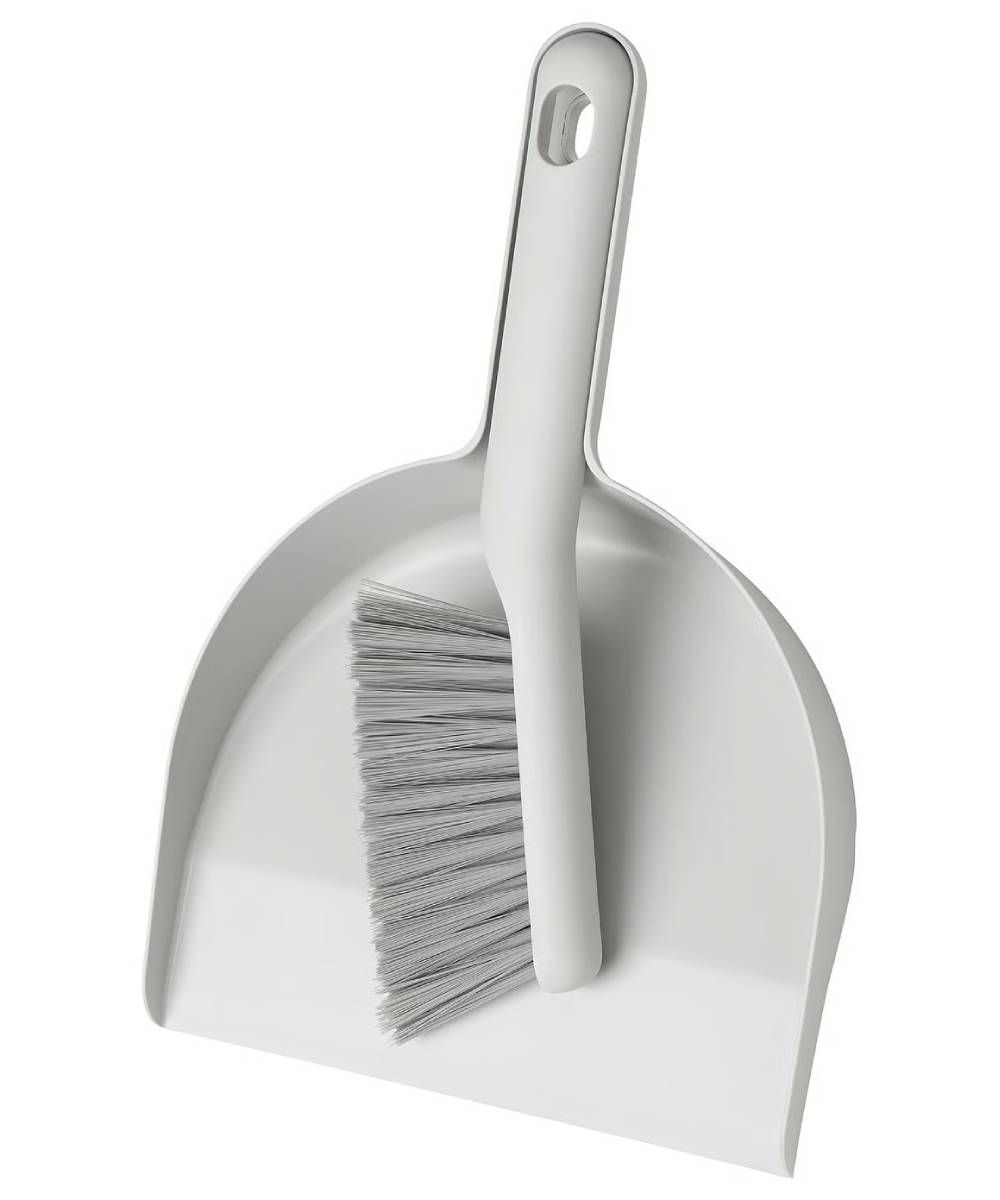 PEPPRIG Recogedor y escobilla, gris