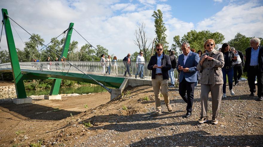 Concluida la nueva pasarela peatonal y ciclable de Marcilla