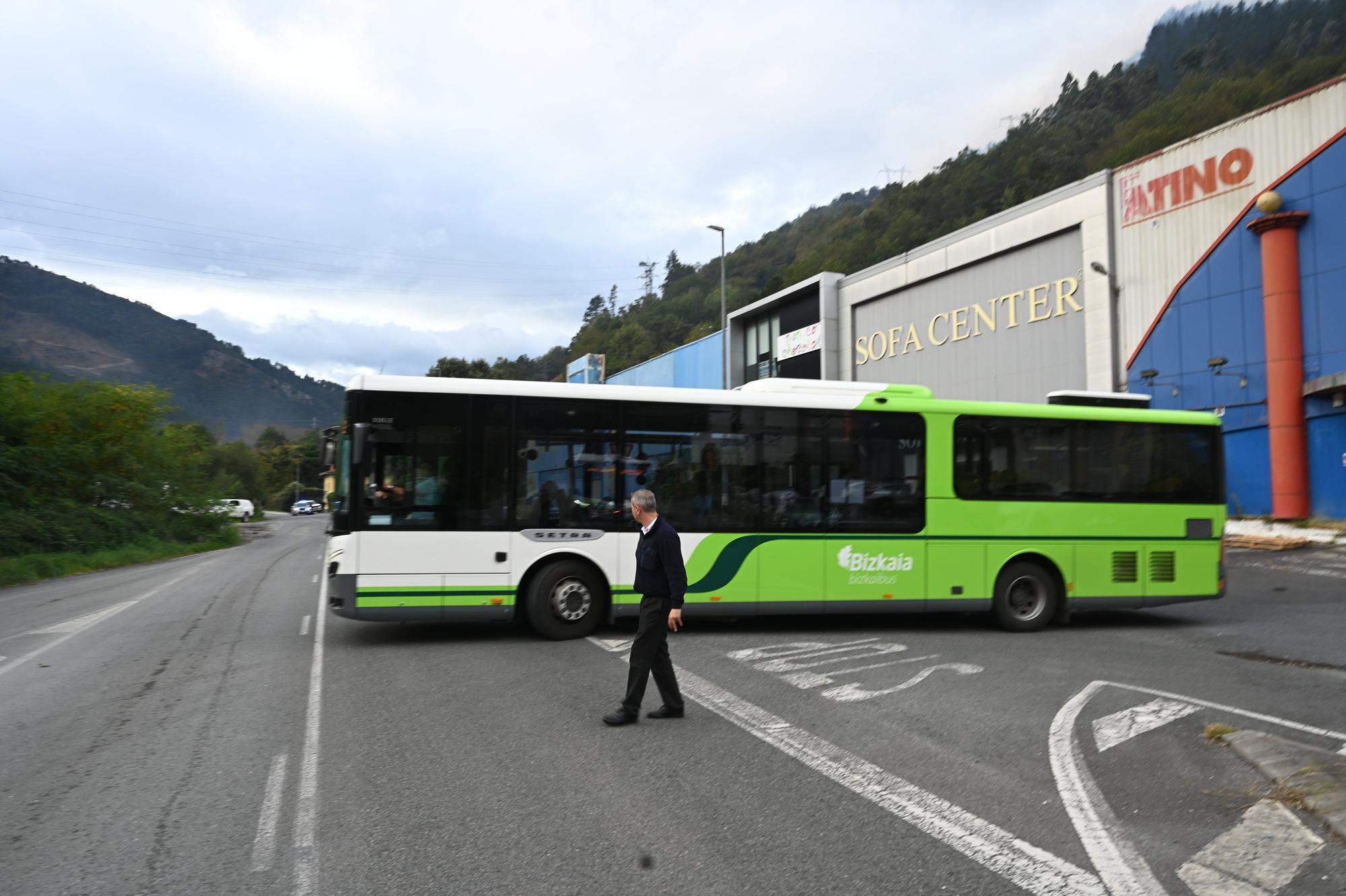 Incendio forestal en Güeñes