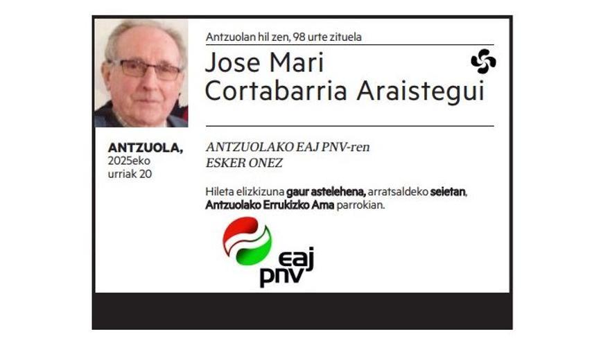 Jose Mari Cortabarria Araistegui