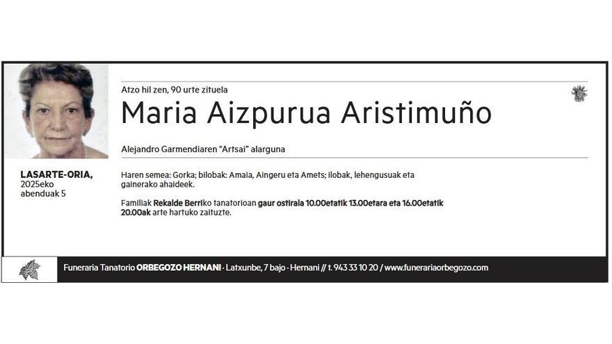 MARIA AIZPURUA ARIZTIMUÑO