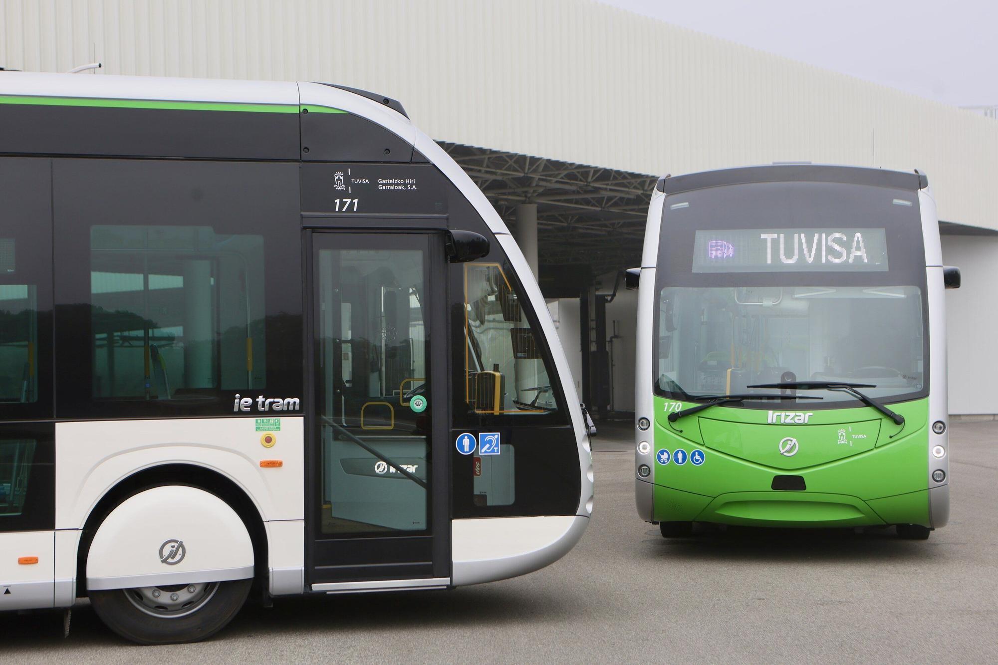 Dos nuevos autobuses eléctricos para Vitoria
