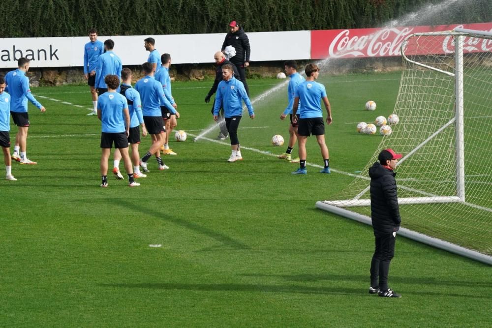 Entrenamiento del Athletic en Lezama.