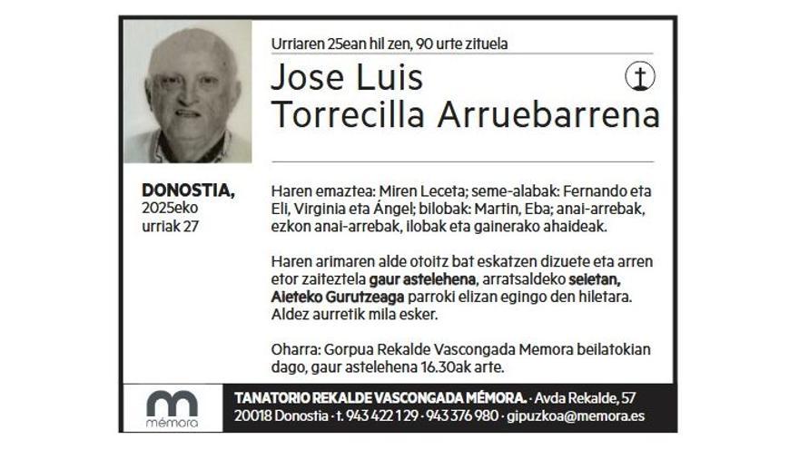 JOSE LUIS TORRECILLA ARRUEBARRENA
