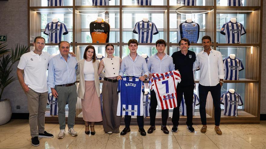 Homenaje de Real Sociedad y Atlético de Madrid a Nacho Ansó