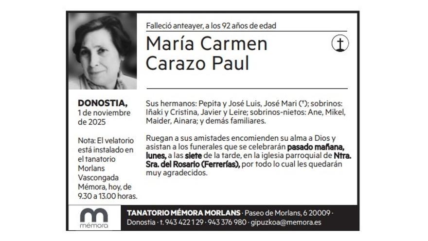 María Carmen Carazo Paul