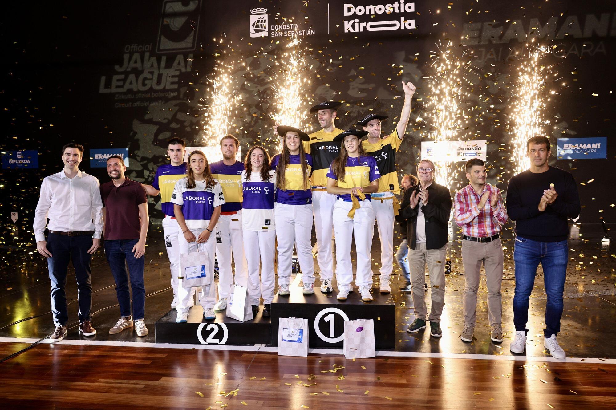 Barandika-López y Elaia-Maia, campeones de la Jai Alai League ante Urreisti-Basque y Sorozabal-Arai