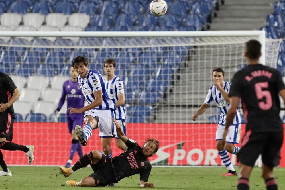 Partido disputado en Anoeta entre Real Sociedad y Real Madrid.