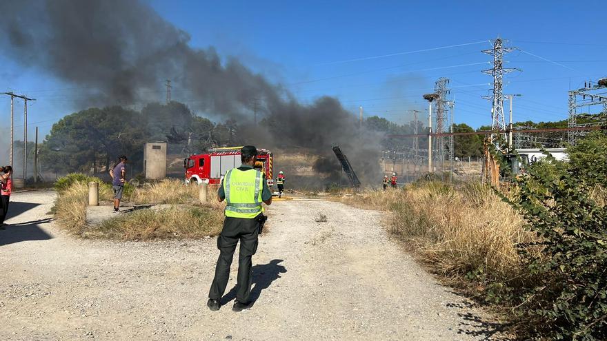 Extinguido un incendio en Caparroso cercano a una estación eléctrica
