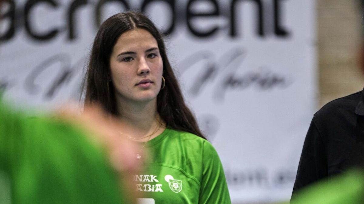 Libe Arruabarrena, en la primera sesión de la temporada el lunes en Villava-Atarrabia.