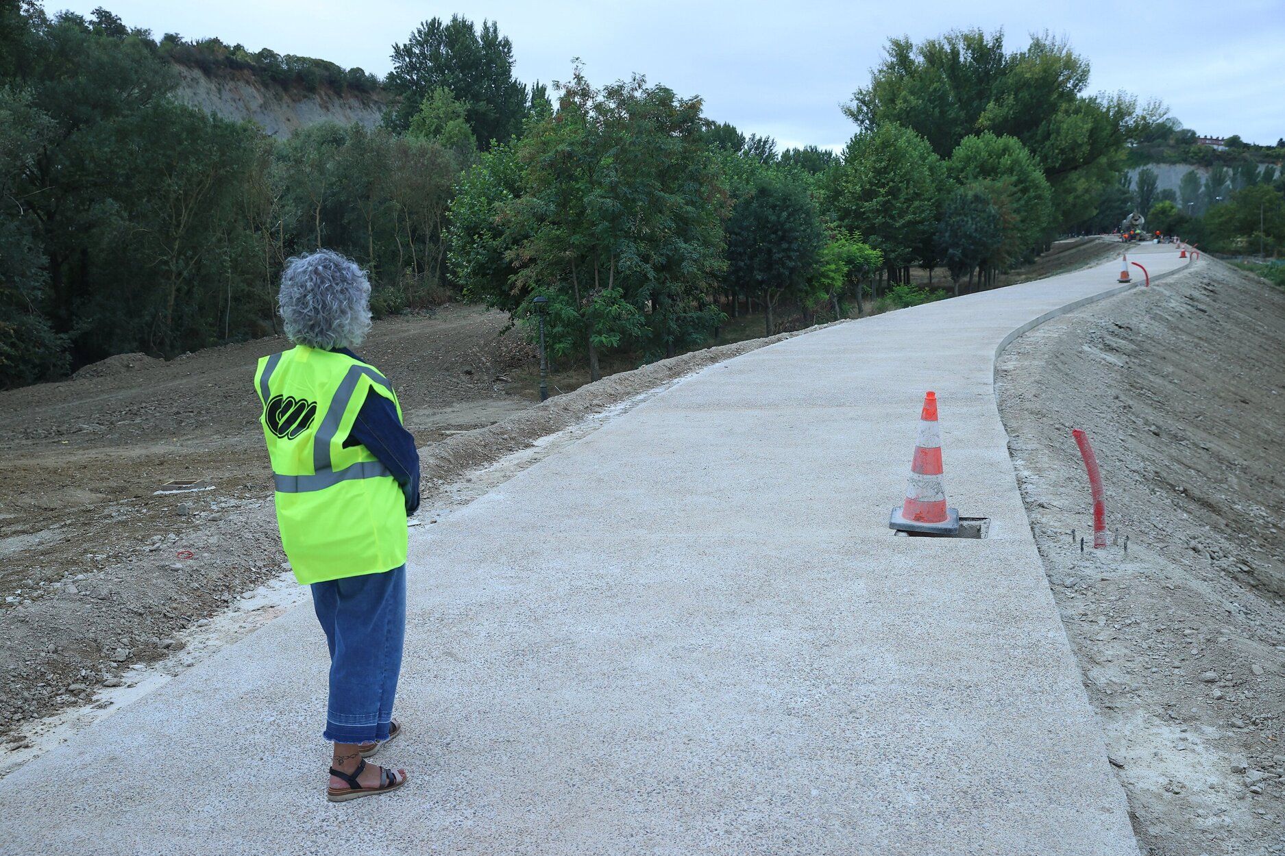 Fotos de la visita a las obras del parque de la Nopalera de Burlada