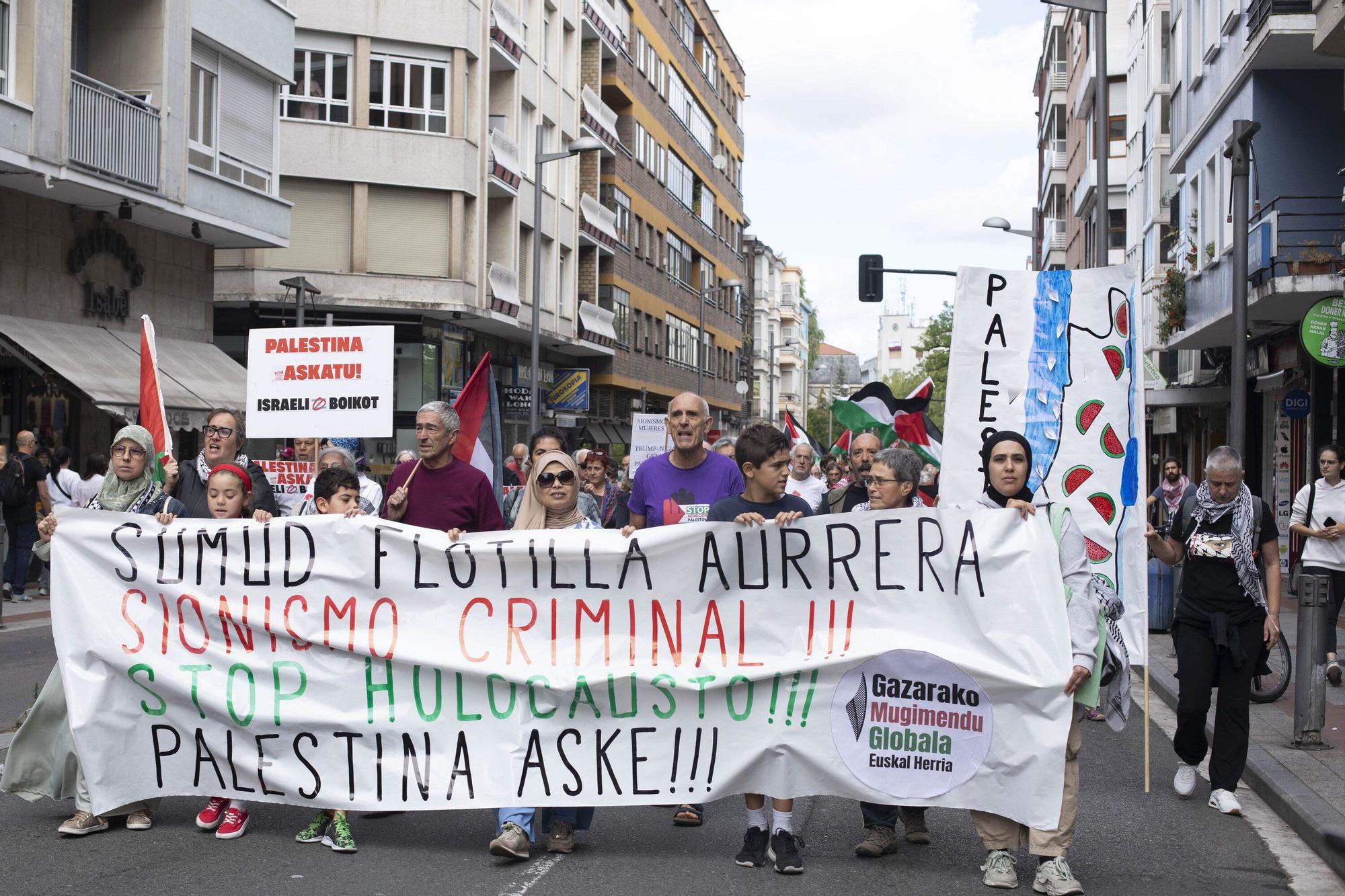 En imágenes: Vitoria se manifiesta en apoyo del pueblo palestino