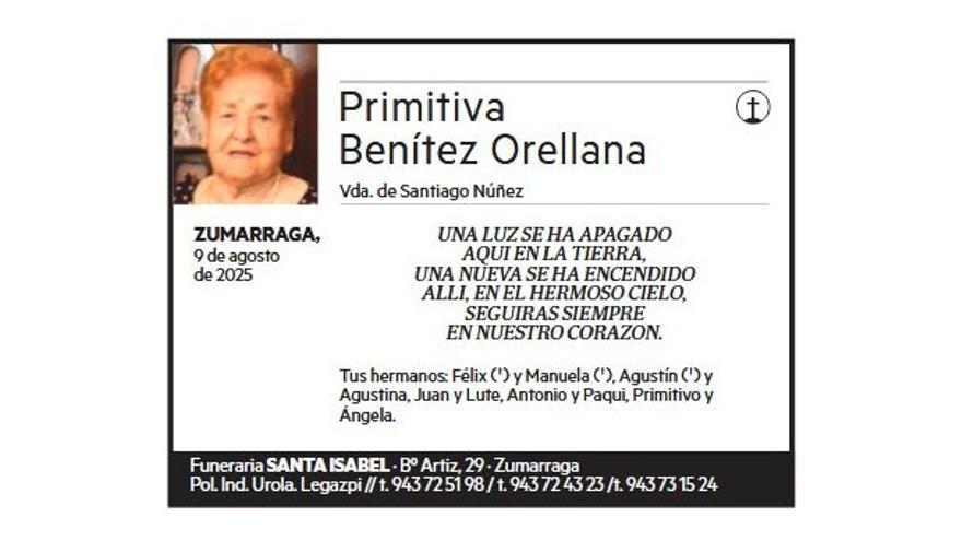 PRIMITIVA BENÍTEZ ORELLANA