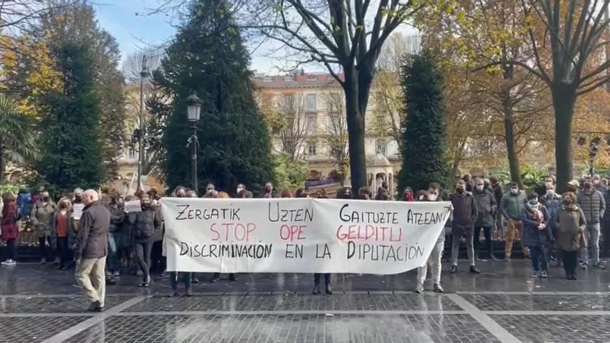 Protesta funcionarios Diputación Gipuzkoa