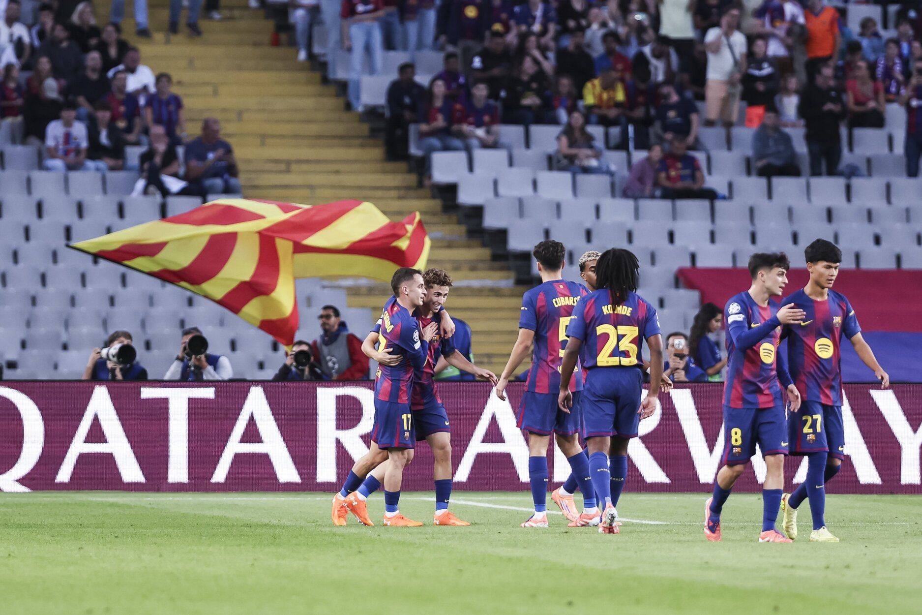 Imágenes del partido del Barcelona vs Olympiacos