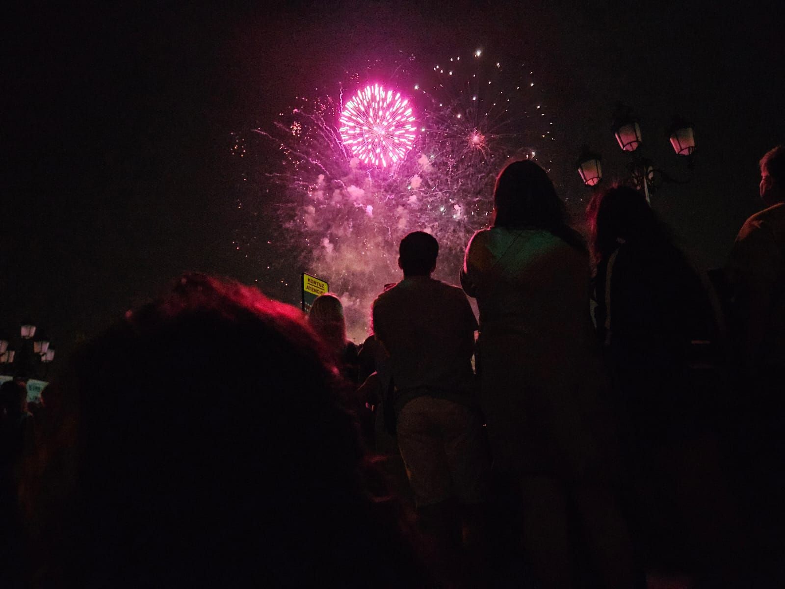 Fuegos artificiales de Artefogo Pirotecnia iluminan la noche de Aste Nagusia