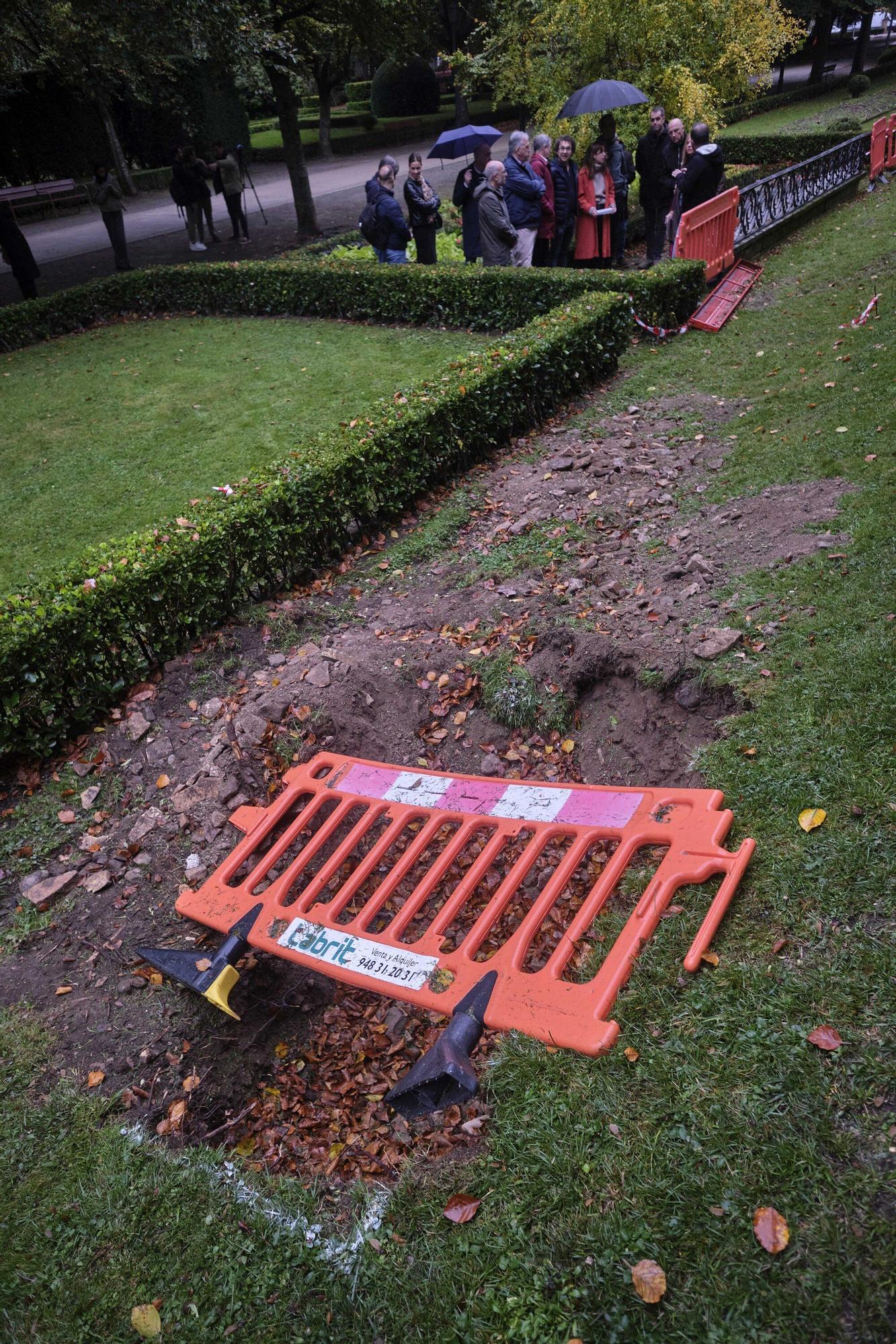 Las primeras estatuas se trasladarán de Sarasate a la Taconera la próxima semana