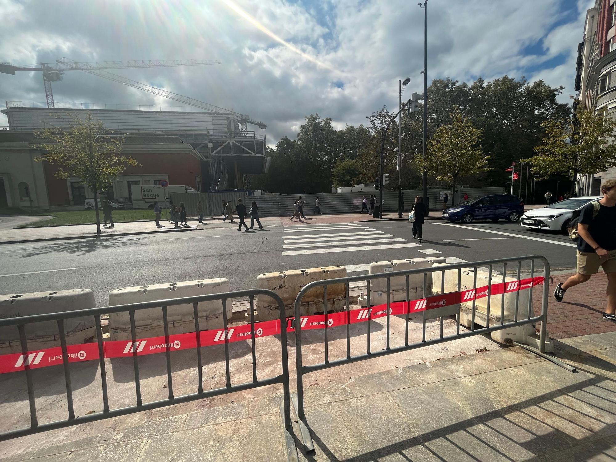 Obras en la Plaza Euskadi de Bilbao