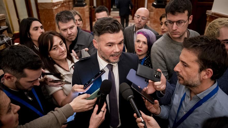 Rufián insiste en la necesidad de crear una alianza de izquierdas y soberanistas: "Es negligente no hacerlo"
