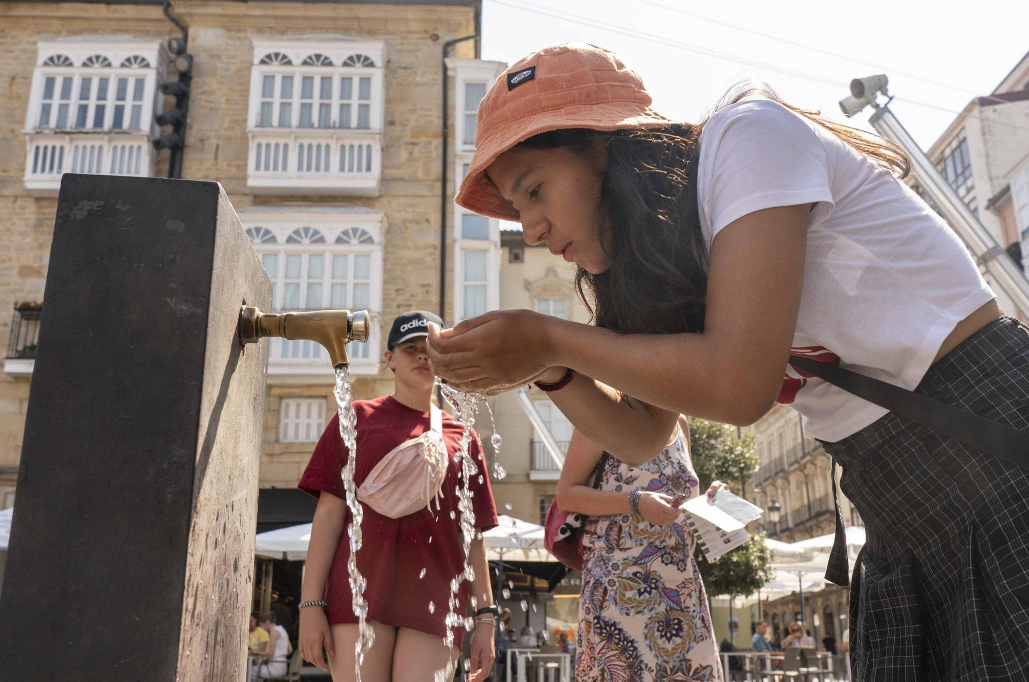 En imágenes: Vitoria hace frente a la ola de calor