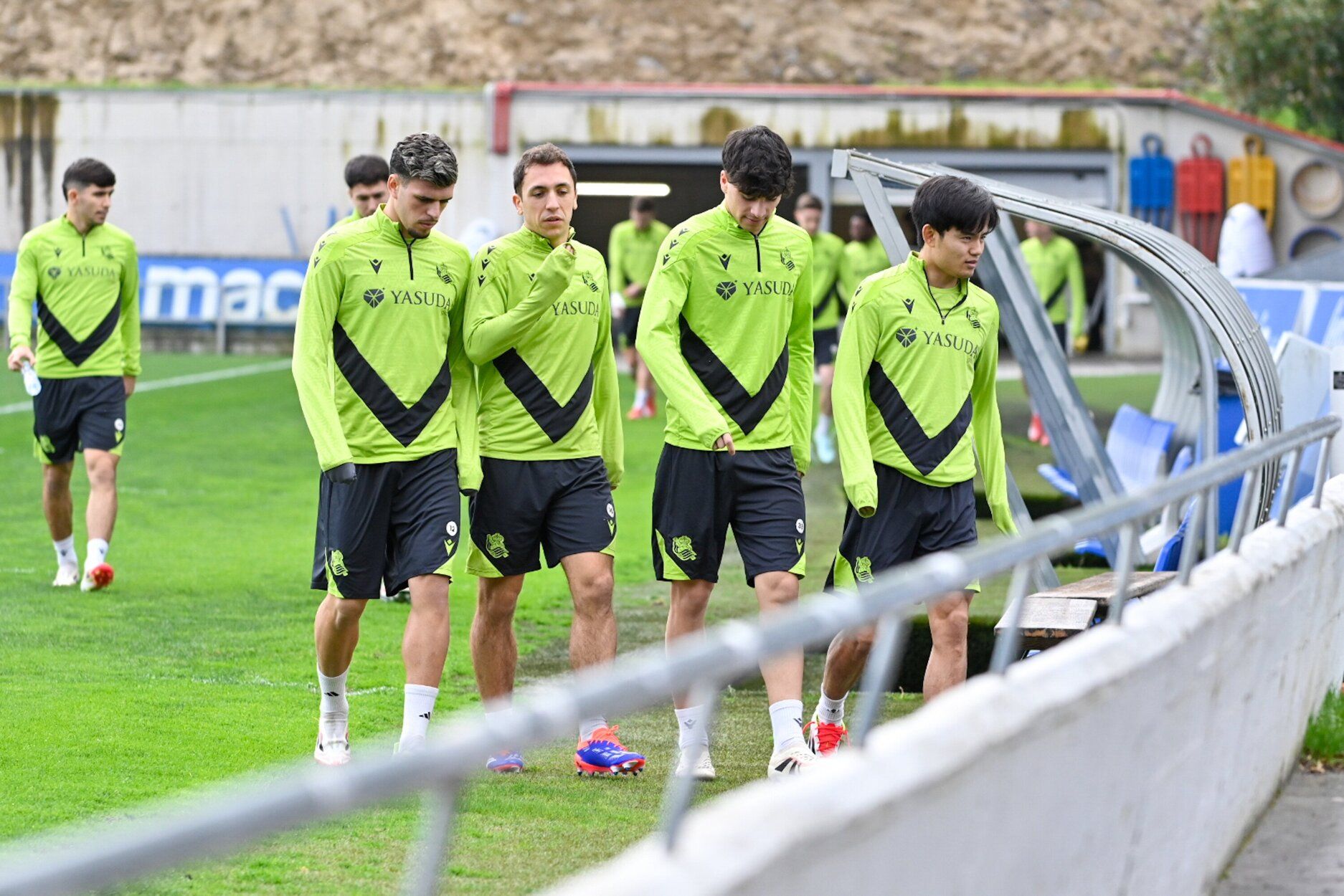 Entrenamiento antes de la semifinal en la Real y el Madrid