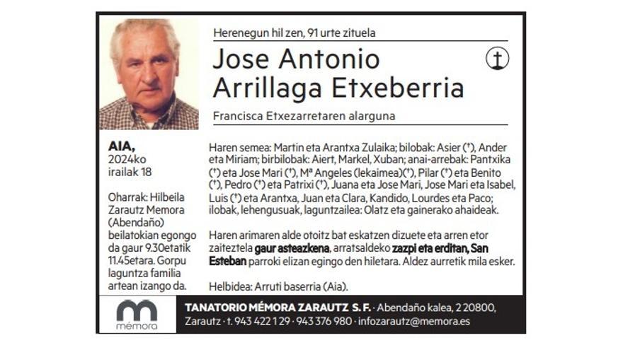 JOSE ANTONIO ARRILLAGA ETXEBERRIA