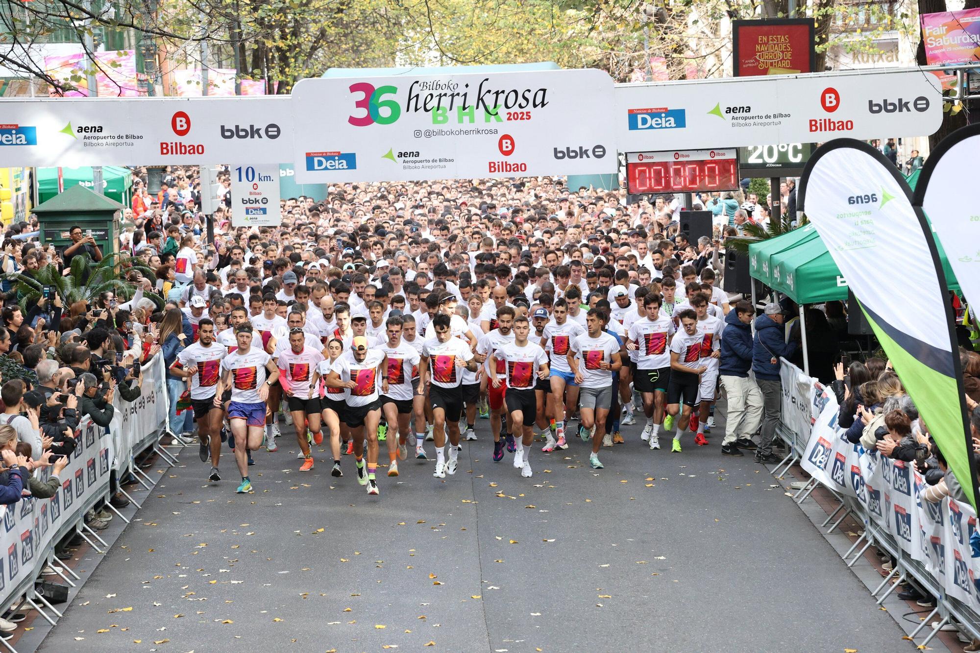 En imágenes: la Herri Krosa calienta motores en Bilbao